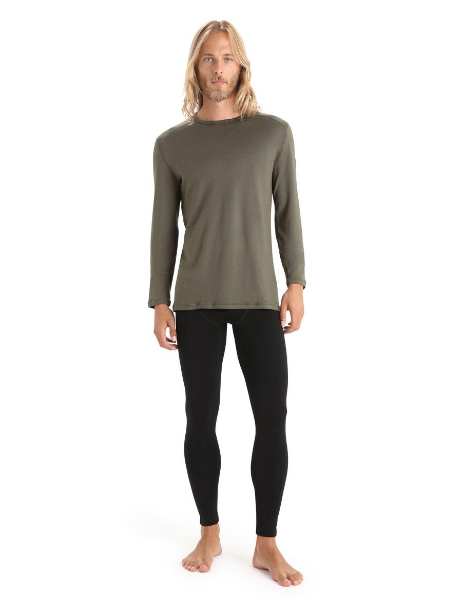 Base Layers Icebreaker Merino 260 Tech Long Sleeve Crewe Thermal Top Męskie Oliwkowe | PL 1552BEXC